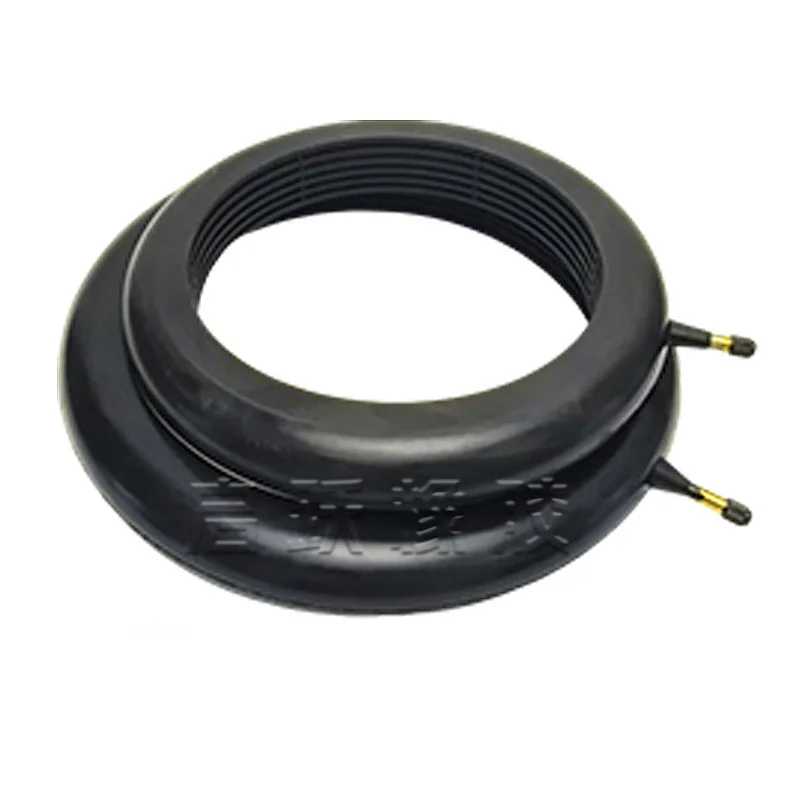 Black custom inflatable seal ring and valve configuration - view 2 Black custom inflatable seal ring and valve configuration, view 2