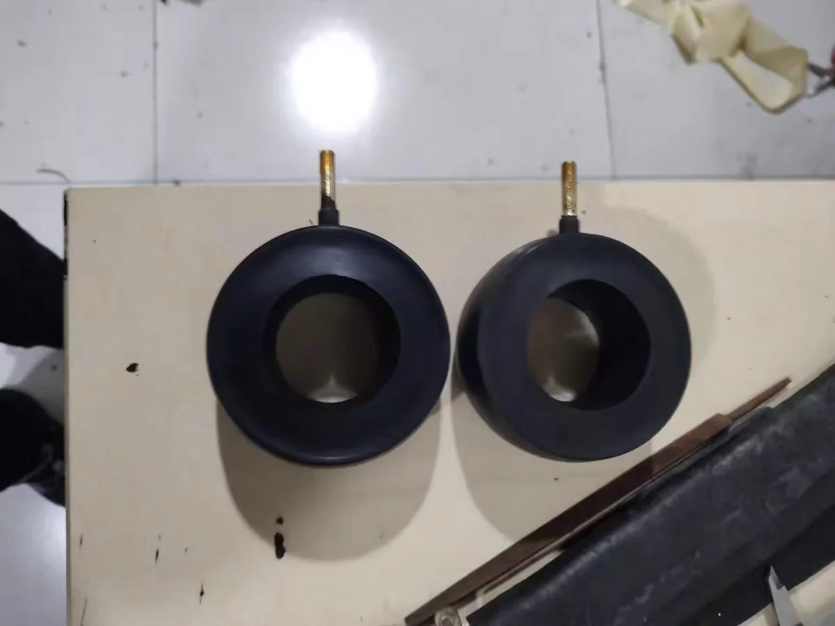 Blue custom inflatable seal ring and valve configuration - view 3 Blue custom inflatable seal ring and valve configuration, view 3