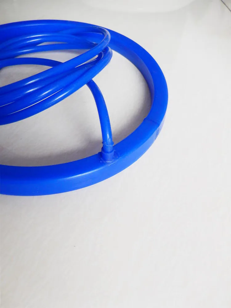 Blue custom inflatable seal ring and valve configuration - view 12 Blue custom inflatable seal ring and valve configuration, view 12