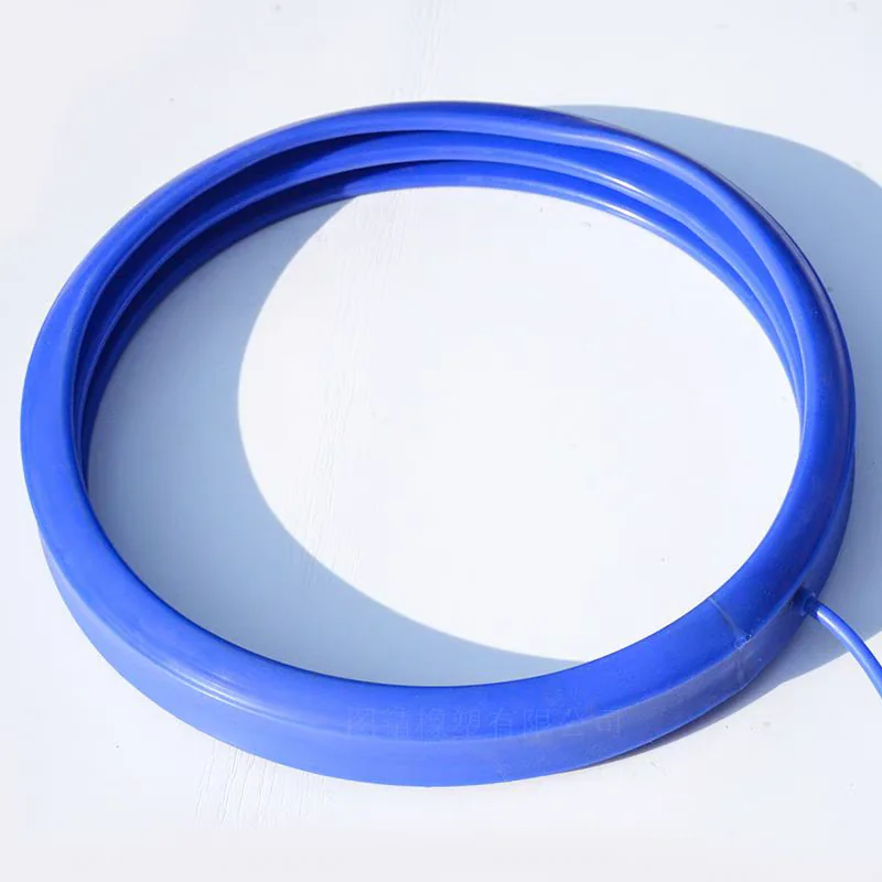 Blue custom inflatable seal ring and valve configuration - view 14 Blue custom inflatable seal ring and valve configuration, view 14