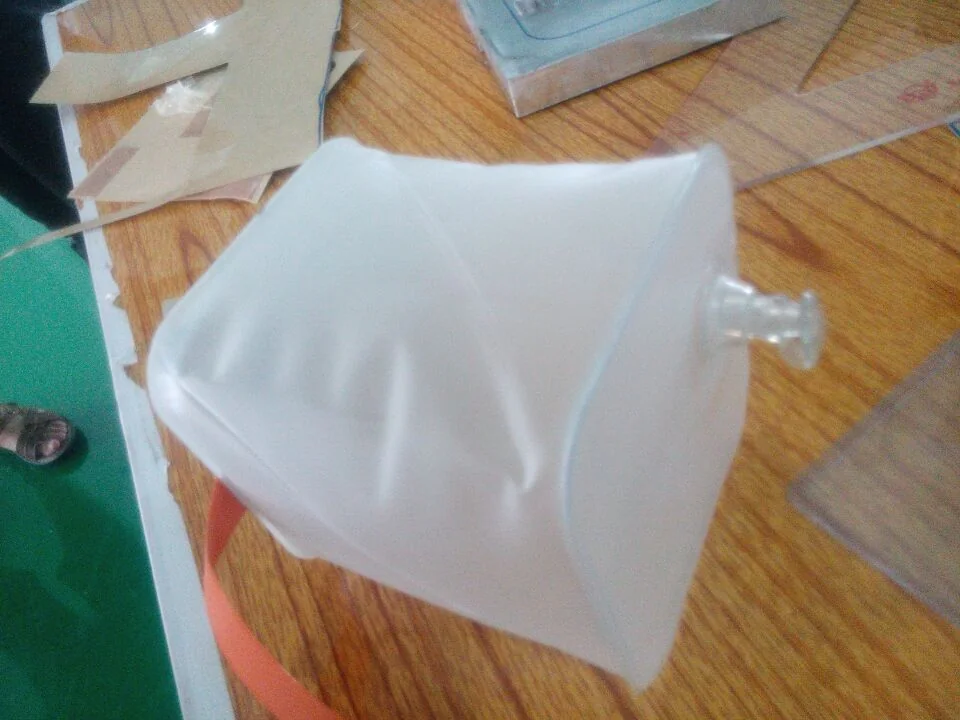 Custom inflatable rubber bladder with inflation connection - view 1 Custom inflatable rubber bladder with inflation connection, view 1