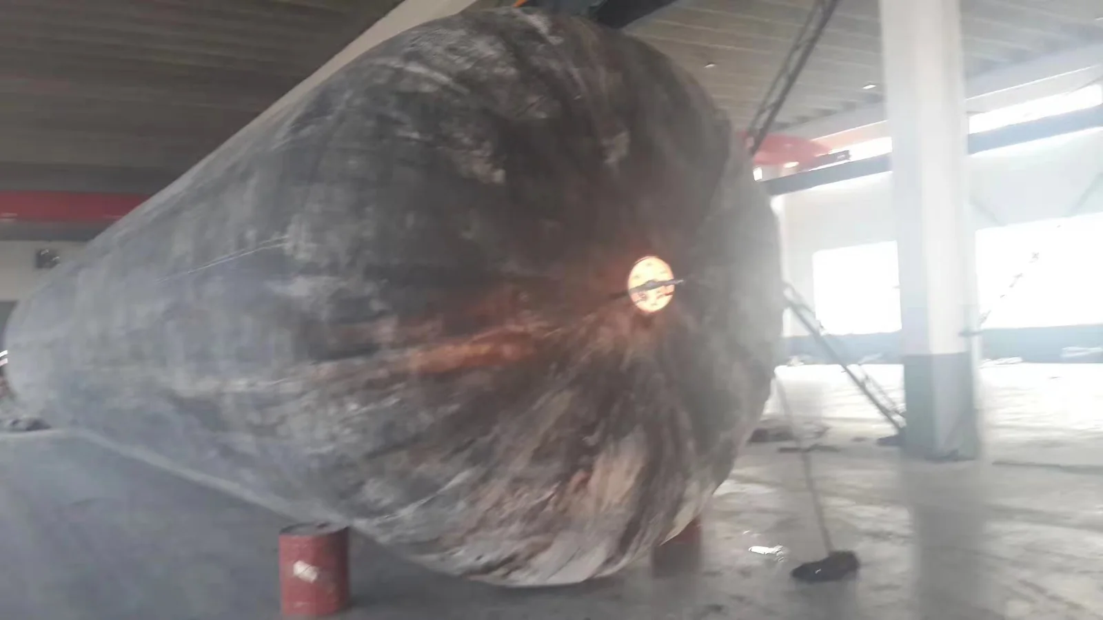 Custom inflatable rubber bladder with inflation connection - view 2 Custom inflatable rubber bladder with inflation connection, view 2