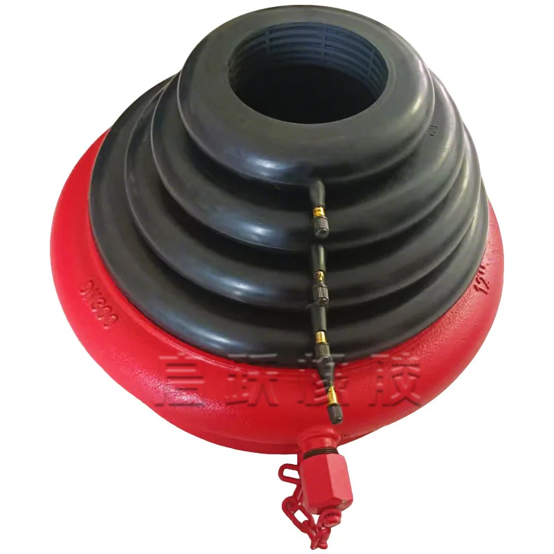 Custom inflatable rubber bladder with inflation connection - view 3 Custom inflatable rubber bladder with inflation connection, view 3