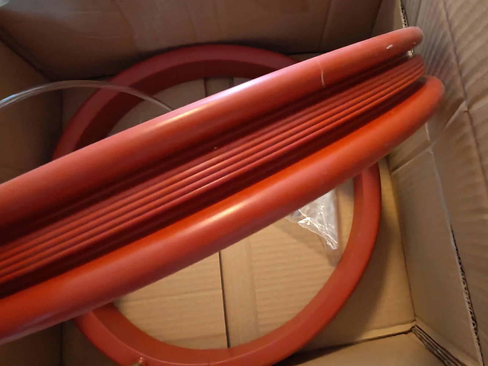 Red custom inflatable seal ring and valve configuration - view 7 Red custom inflatable seal ring and valve configuration, view 7