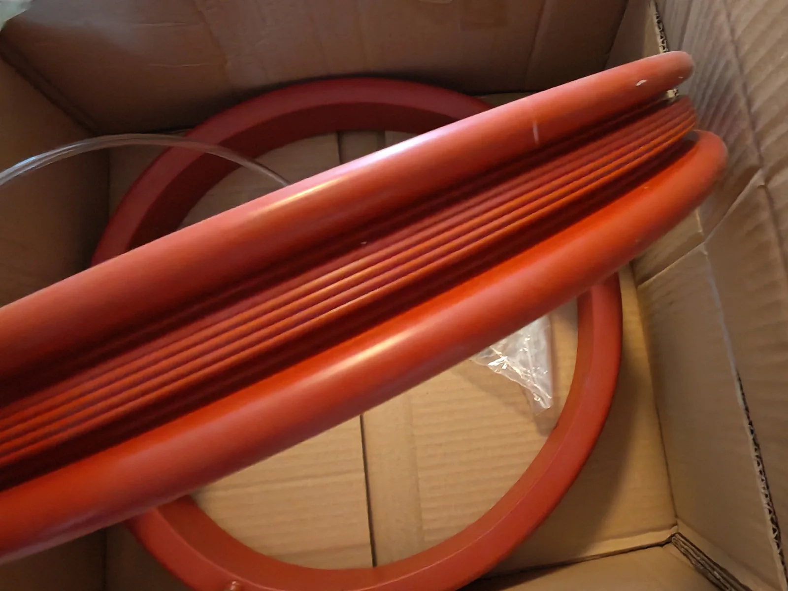 Red custom inflatable seal ring and valve configuration - view 8 Red custom inflatable seal ring and valve configuration, view 8