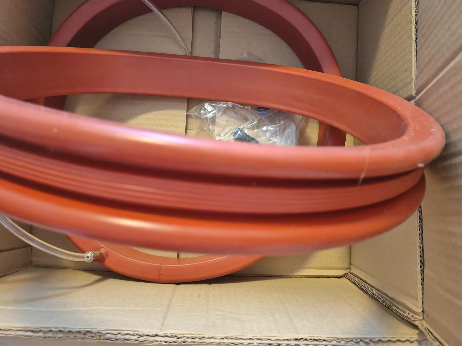 Red custom inflatable seal ring and valve configuration - view 9 Red custom inflatable seal ring and valve configuration, view 9
