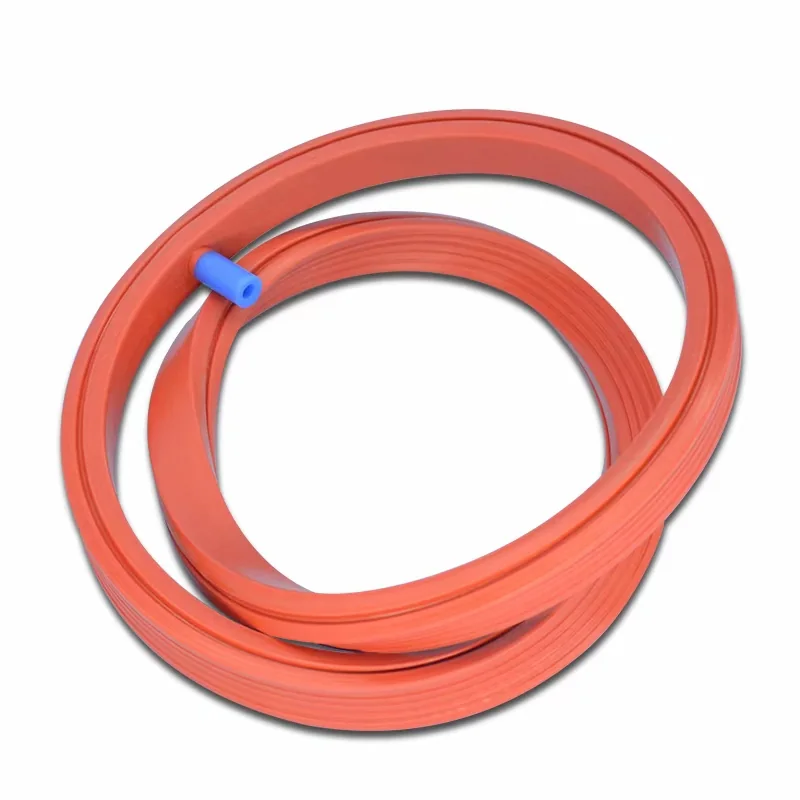 Red custom inflatable seal ring and valve configuration - view 16 Red custom inflatable seal ring and valve configuration, view 16