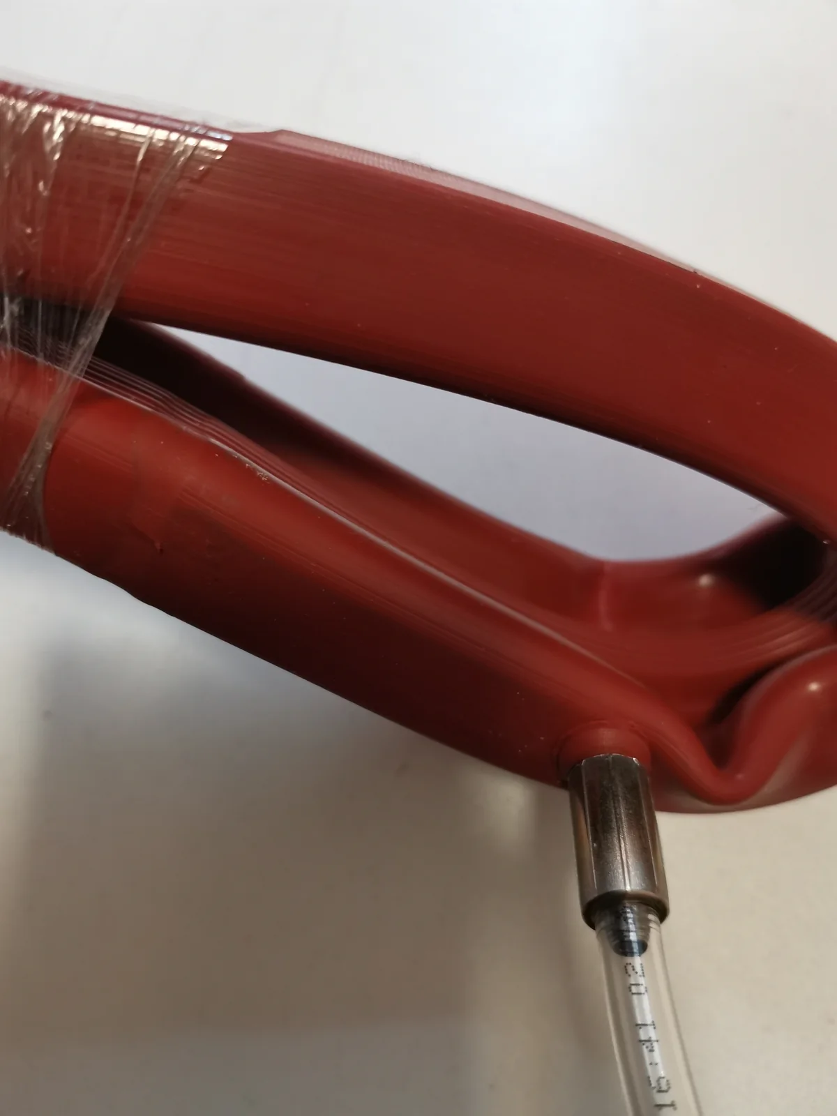 Red custom inflatable seal ring and valve configuration - view 19 Red custom inflatable seal ring and valve configuration, view 19