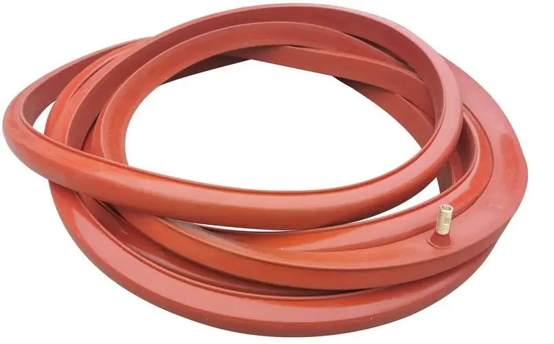 Red custom inflatable seal ring and valve configuration - view 22 Red custom inflatable seal ring and valve configuration, view 22
