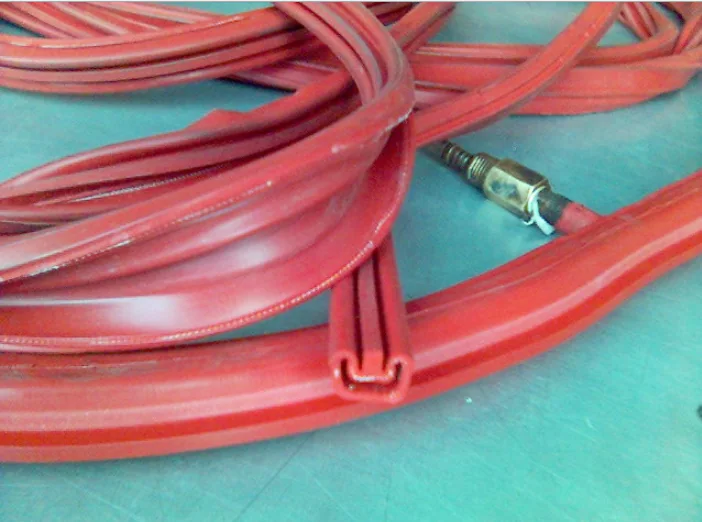 Red custom inflatable seal ring and valve configuration - view 23 Red custom inflatable seal ring and valve configuration, view 23